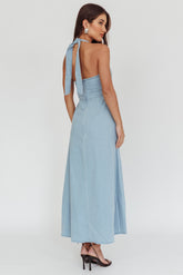 Lumi A-Line Maxi Dress Light Denim Blue